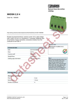 1890989 datasheet  